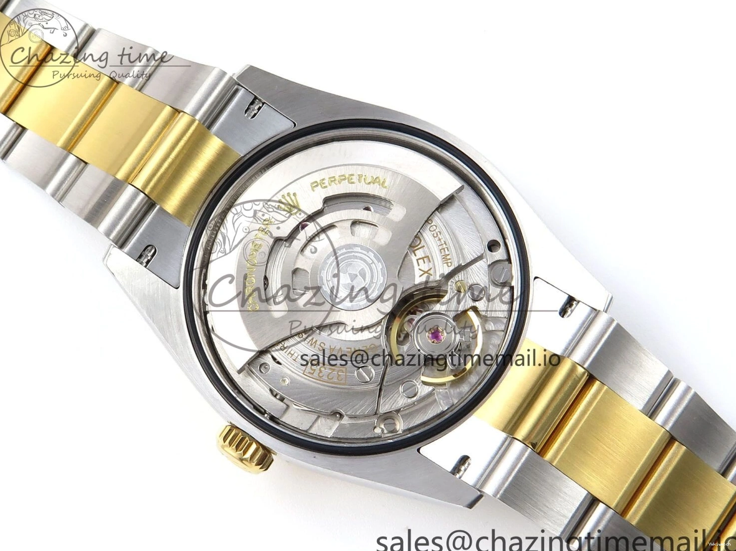 YG Textured Diamonds 126283RBR Dial YG Oyster EWEF SS Best Edition DateJust A3235 Bracelet on 36 0420